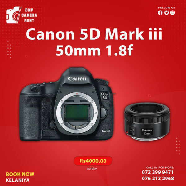 Canon 5D Mark iii with 50mm 1.8f